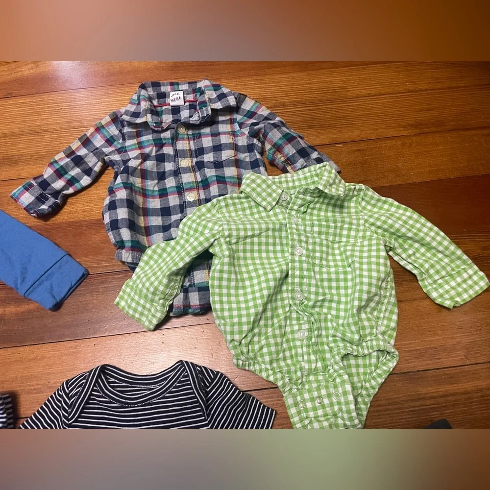 GAP Baby 10 Piece Clothing Set - Blue, Green, Navy Size 3-6 Months